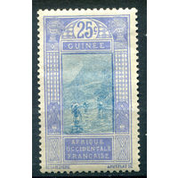 Французская Гвинея - 1913/16г. - ландшафты, 25 с - 1 марка - MH [Mi 70]. #4-W1-113-A-1
