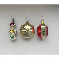 Елочные игрушки светофор кристалл СССР цена за все К.9