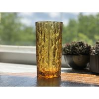 Ваза цветное стекло Чехия винтаж 20 х 8см