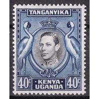 233.BrK. Великобритания. Колонии. Кения, Уганда и Танганьика. Местные мотивы. Георг VI. 1952 г. 40c. Mi.#64.
