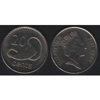Фиджи km121 20 центов 2009 год (nf02