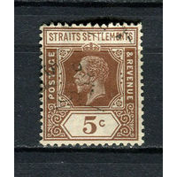 Британские колонии - Стрейтс-Сетлментс - 1922 - Король Георг V 5С - [Mi.179I] - 1 марка. Гашеная.  (Лот 28Gx)-T4P25