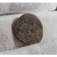 Медный пул. Золотая Орда. Хан Джанибек. Стилизованный двуглавый орел, чекан Крыма, 13 век