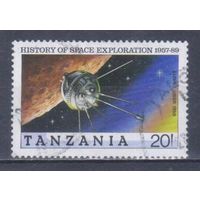 [2215] Танзания 1989. Космос СССР.Луна-3. Гашеная марка.