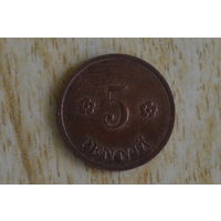 Финляндия 5 пенни 1938 с 1 руб