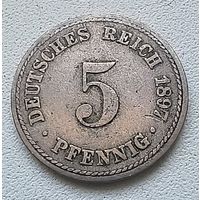 Германия 5 пфеннигов, 1897 A  2-1-56