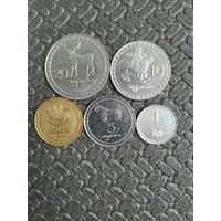 Грузия 1.5.10.20.50 тетри 1993г.