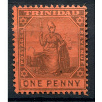Британские колонии - Тринидад - 1904/09г. - Британия, 1 P, 55 - 1 марка - гашёная [Mi 55]. #4-B5-132-A-1