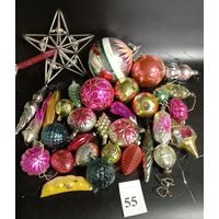 Стеклянные елочные игрушки СССР Большой лот С рубля!