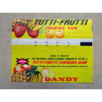 01-265 Обертка фантик от жевачки жевательной резинки Dandy Tutti-frutti Ирак 1970-е