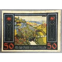 Нотгельд 50 пфеннигов 1921 год. Рудельсбург,. Веймарская республика