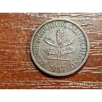 Германия 1 пфенниг 1987 J