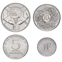 Бурунди набор 4 монеты 1980-2011 UNC
