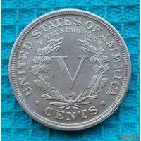США 5 (V) центов 1891 года. Предложи свою цену или обмен!