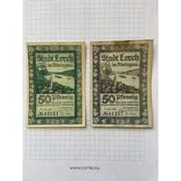 Нотгельд 50-50 пфеннигов Германия Лорх-0101