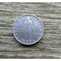 Werty71 Ватикан 50 лир 1956