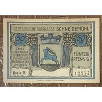 Нотгельд 50 пфеннигов 1920 год. Шнайдемюль,. Веймарская республика