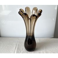 Ваза цветное стекло 29см винтаж