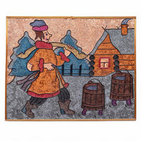 Художественное панно из рублёной проволоки СССР 1981 г.