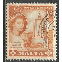 Мальта. Королева Елизавета II. Виадук Винякур. 1956г. Mi#238.