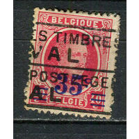Бельгия - 1927/1928 - Король Альберт I с надпечаткой 35С на 40С - [Mi.225] - 1 марка. Гашеная.  (Лот 15Gx)-T4P25