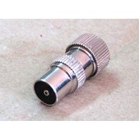 Штекер ТВ металл без пайки, 10 штук