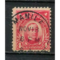 Американские колонии - Филиппины - 1917/1931 - Уильям МакКинли 4C - [Mi.276Aa] - 1 марка. Гашеная.  (Лот 9Js)-T25P1