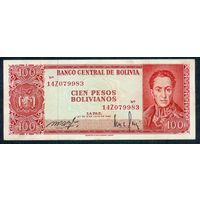 Боливия 100 песо 1962 год.