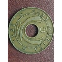 5 центов британская восточная африка 1941