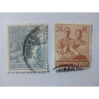 Оккупация Германии Американо-британо-советская зоны 1947 Профессии Рабочий Строитель и Крестьянка