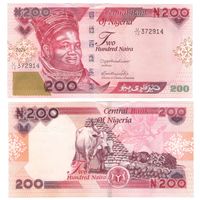 Нигерия 200 найра 2024 год Новый дизайн и цветовая гамма UNC