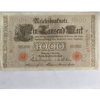 1000 марок 1910 год красная печать, хороший сохран