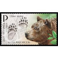 2025 БЕЛАРУСЬ Марка "Следы зверей" MNH