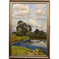 Савицкий В.Н "Летний день" 1980 г. Холст, масло. Размер с рамой 99х141 см.