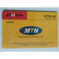 Телефонная карта для Нигерии. Англия