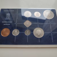Антильские острова, годовой набор 7 монет+жетон Нидерланды 1984 год.