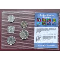 Монеты Восточные Карибы (набор в запайке)