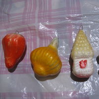 Лот ёлочных игрушек СССР пенопласт