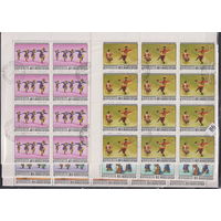 Монголия 1977 год Народные танцы  5 ПОЛНЫХ ЛИСТОВ (40 МАРОК В ЛИСТЕ)