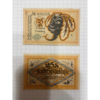 Нотгельд 25 пфеннигов Германия Шверинг-0301