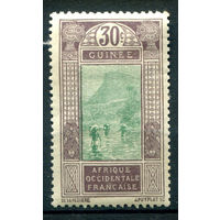 Французская Гвинея - 1913/16г. - ландшафты, 30 с - 1 марка - MH [Mi 71]. #4-W1-113-A-1