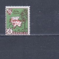 [2066] Великобритания,Херм о-в 1961. Карта острова.Европа.EUROPA. НАДПЕЧАТКА. MNH
