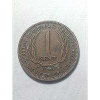 Восточные Карибы 1 цент 1955 года .