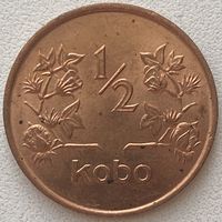 Нигерия 1/2 кобо 1973 г.
