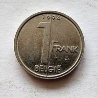 Бельгия 1 франк, 1994 Надпись на голландском - 'BELGIE'