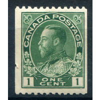 Британские колонии - Канада - 1911/18г. - король Георг V, б/п:12 , 1 с - 1 марка - MH, есть небольшое повреждение слева [Mi 92]. #3-WB-78-A-2