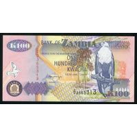 Замбия 100 квача 1992 г. P38b. UNC