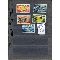 МАЛИ, , 1975  РЫБЫ,  серия 5м, гашен