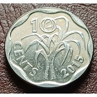 Эсватини (Свазиленд) 10 центов, 2015    ( 2-3-3 )