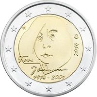 2 Евро Финляндия 2014 Туве Янссон UNC из ролла